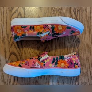 Keds Rifle Paper Co Pink Floral Slip-On Sneakers Women’s Size 7